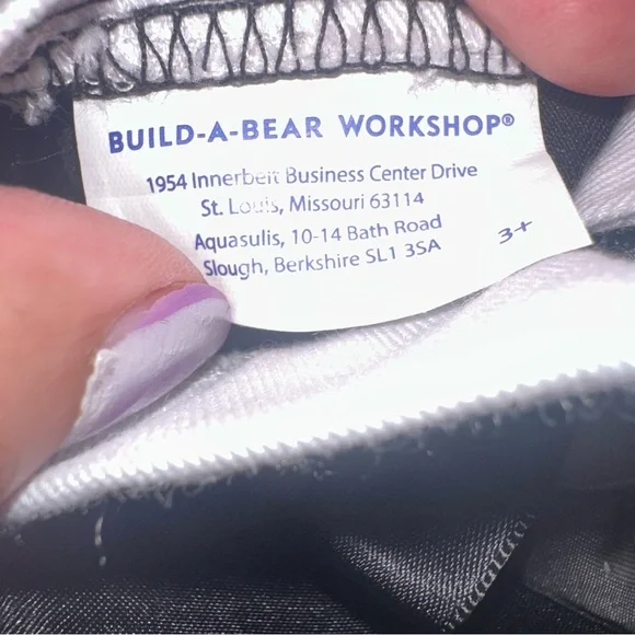 Build A Bear Workshop Tuxedo Shirt/ Jacket~Black & White & Silver - Picture 3 of 3